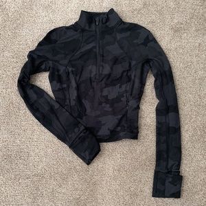 It's Rulu run cropped half zip jacket